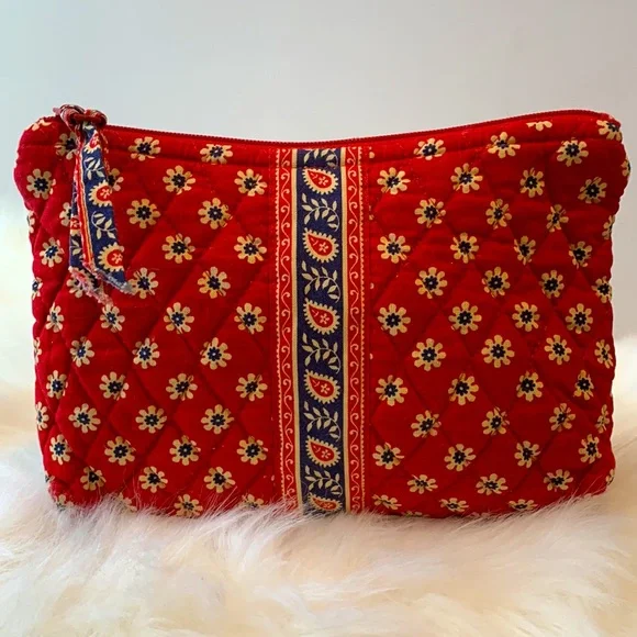 Vera Bradley Blue and Red Floral Quilted Bag s-l400.jpg main image 4